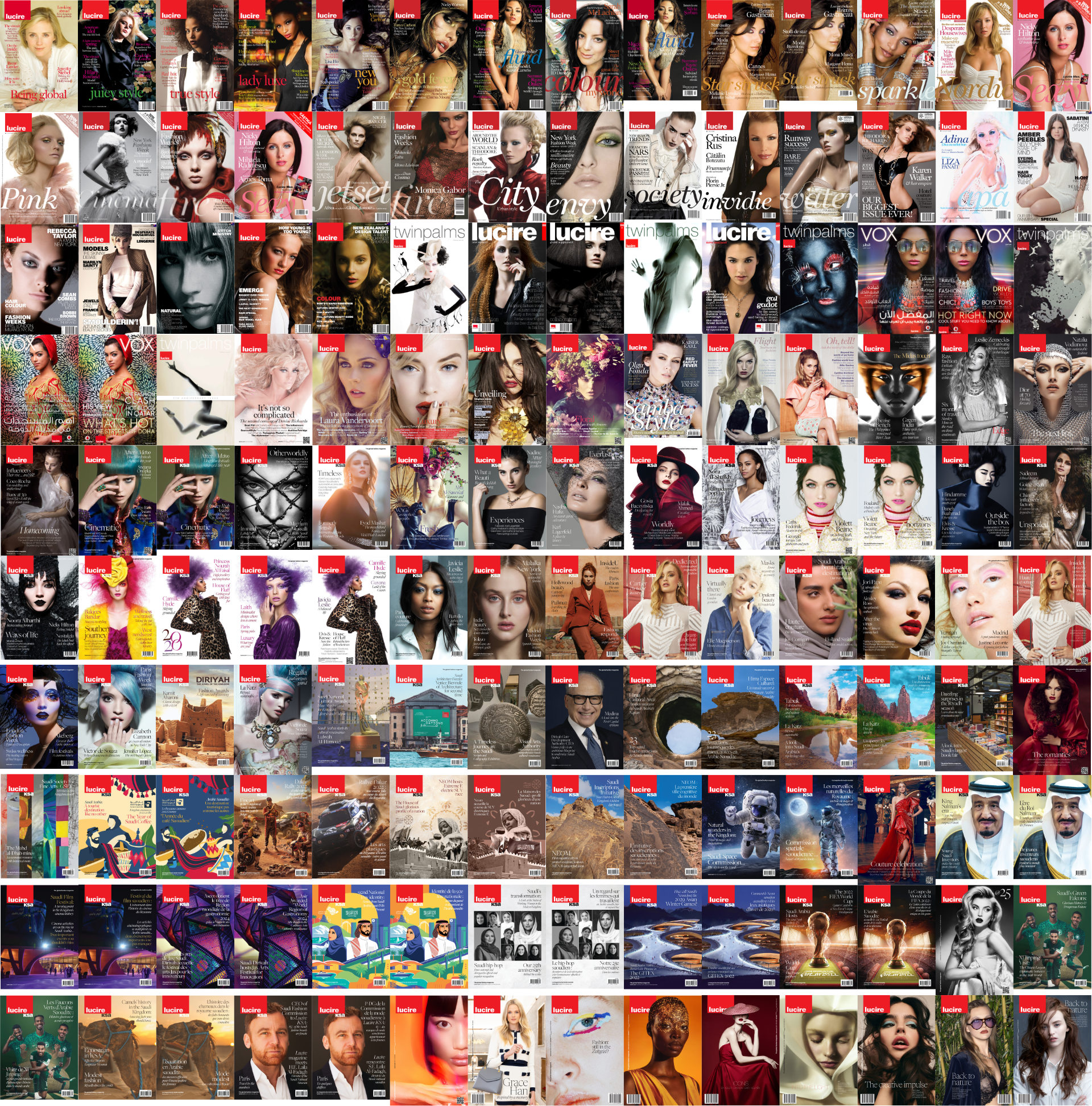 Lucire print magazines' montage